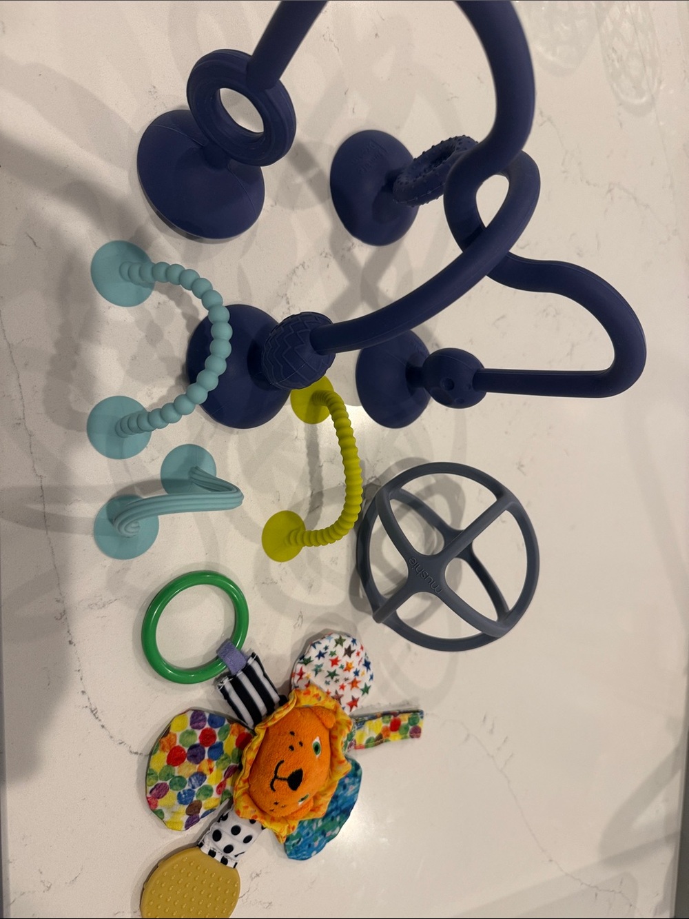 Blue Silicone Sensory Activity Toy Set for Babies